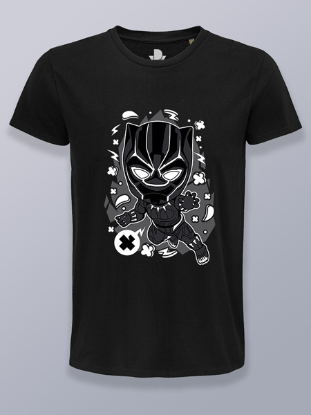Camiseta hombre Black Panther cabezón