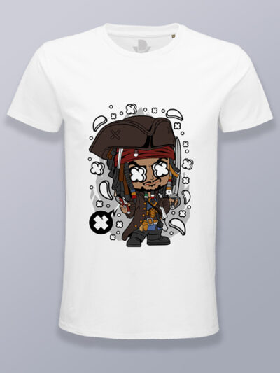 Camiseta hombre Jack Sparrow cabezón