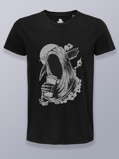 Camiseta hombre la parca tomando café