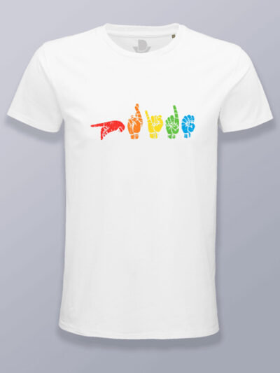 Camiseta hombre lenguaje de signos LGTBIQ+