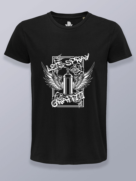 Camiseta hombre Let's spray (color blanco)