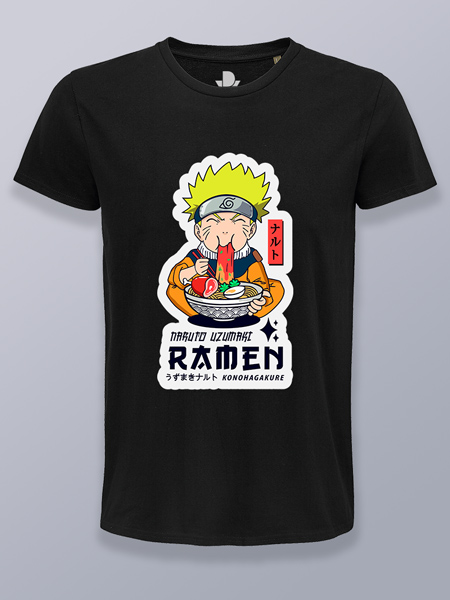 Camiseta hombre Naruto ramen aldea oculta