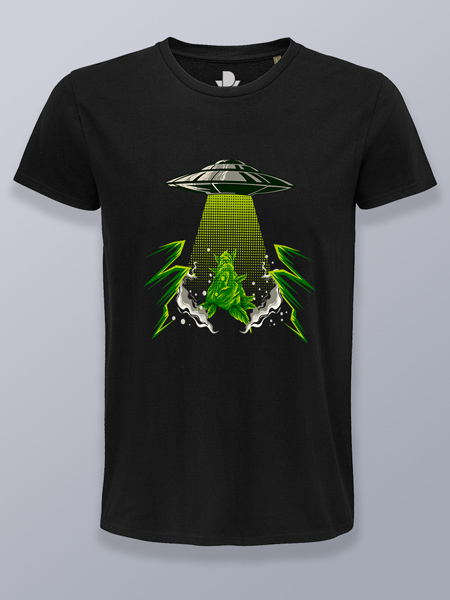 Camiseta hombre abducción de cogollo