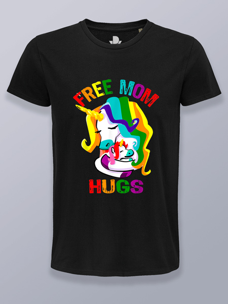 Camiseta hombre abrazo de mamá LGTBIQ+