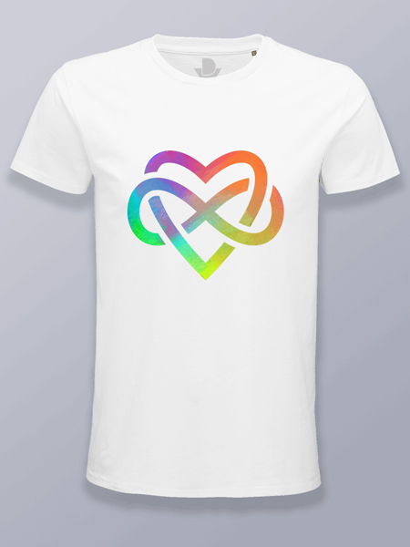 Camiseta hombre amor e infinito LGTBIQ+