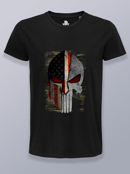 Camiseta hombre calavera espartana
