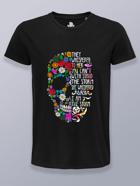 Camiseta hombre calavera susurro