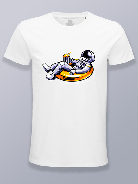 Camiseta hombre es verano y el astronauta lo sabe