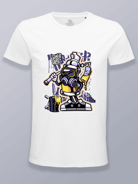 Camiseta hombre espray pintor