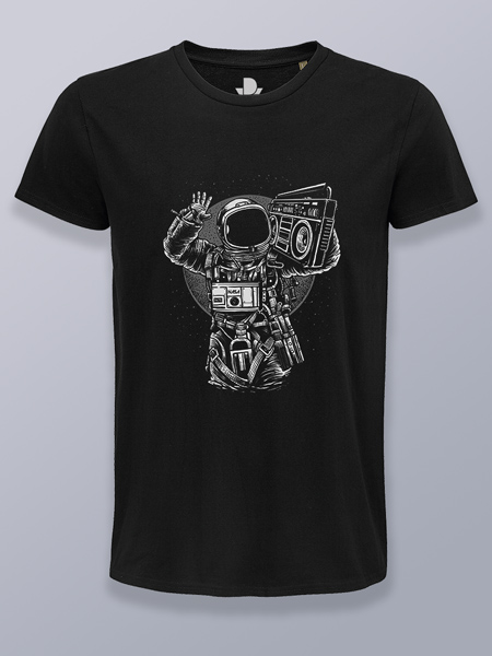 Camiseta hombre fiesta en el espacio