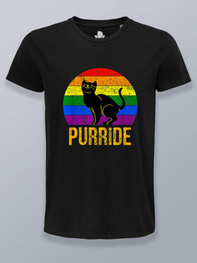 Camiseta hombre gato purride