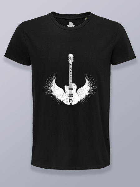 Camiseta hombre Guitarra con alas