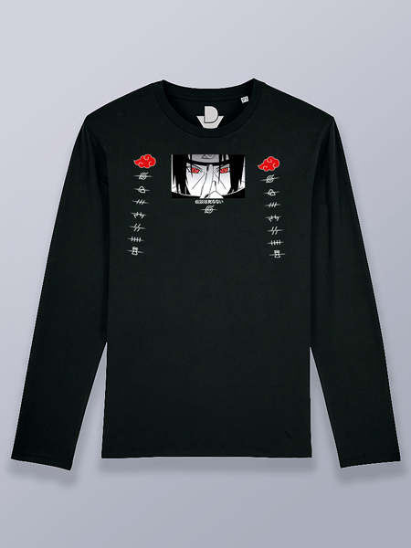 Camiseta hombre manga larga cara Itachi Naruto