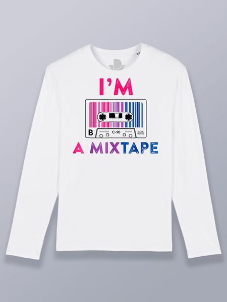 Camiseta hombre manga larga Cinta cassette