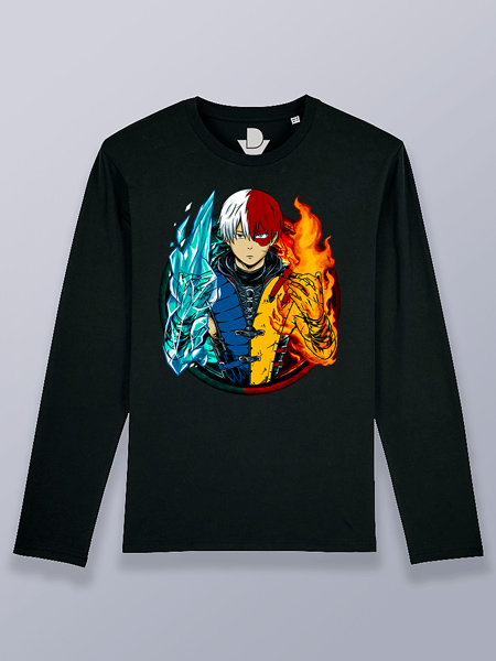 Camiseta hombre manga larga Double power
