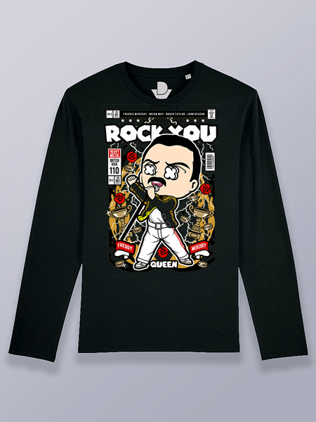 Camiseta hombre manga larga Freddie mercury