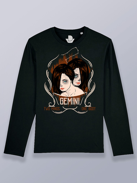 Camiseta hombre manga larga Géminis