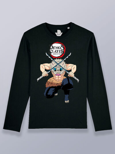 Camiseta hombre manga larga Inosuke en guardia Demon slayer