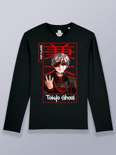 Camiseta hombre manga larga Ken Kaneki Tokyo Ghoul