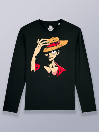 Camiseta hombre manga larga Luffy con sombras One piece
