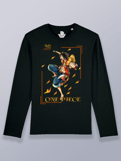 Camiseta hombre manga larga Luffy enmarcado One piece