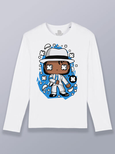 Camiseta hombre manga larga Michael Jackson cabezón