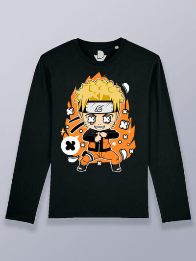 Camiseta hombre manga larga Naruto cabezón