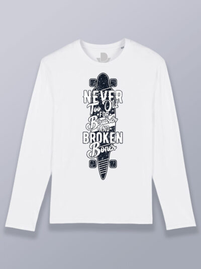 Camiseta hombre manga larga Nunca demasiado viejo