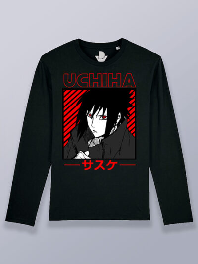 Camiseta hombre manga larga Sasuke Uchiha Naruto