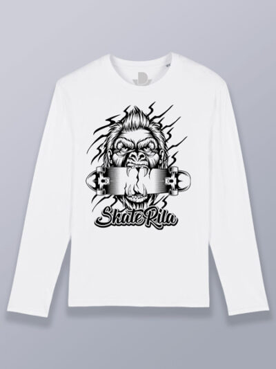 Camiseta hombre manga larga SkateRila (color negro)
