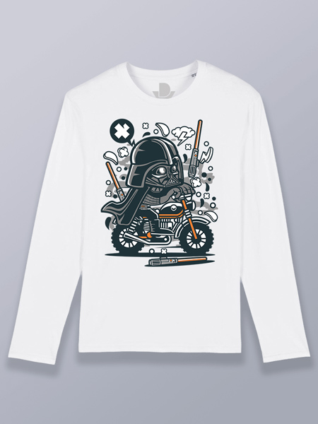 Camiseta hombre manga larga Vader motociclista