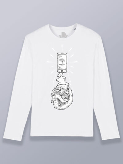 Camiseta hombre manga larga abducción electrónica