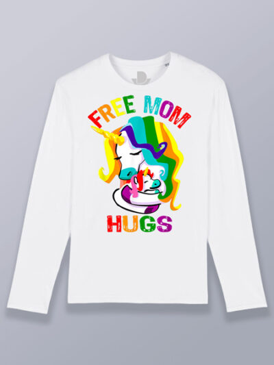 Camiseta hombre manga larga abrazo de mamá LGTBIQ