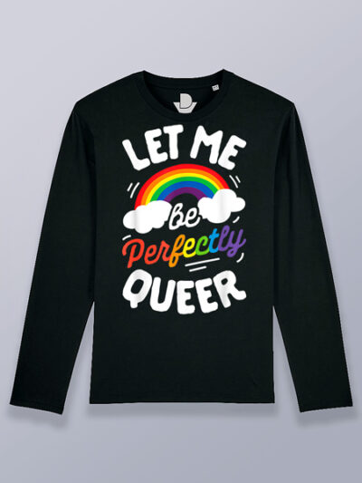 Camiseta hombre manga larga arcoíris déjame ser queer