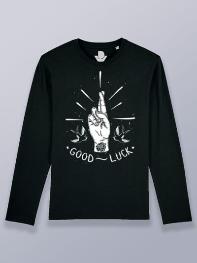 Camiseta hombre manga larga buena suerte