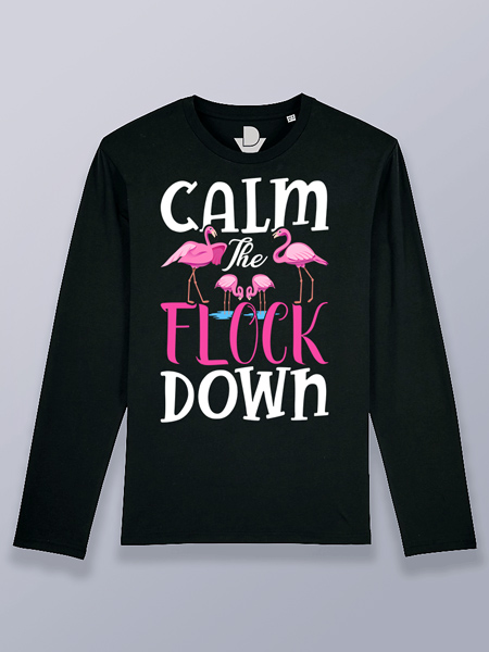 Camiseta hombre manga larga calma al rebano