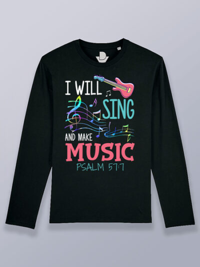 Camiseta hombre manga larga cantaré y haré música