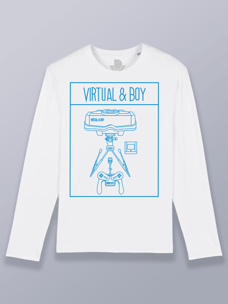 Camiseta hombre manga larga chico virtual