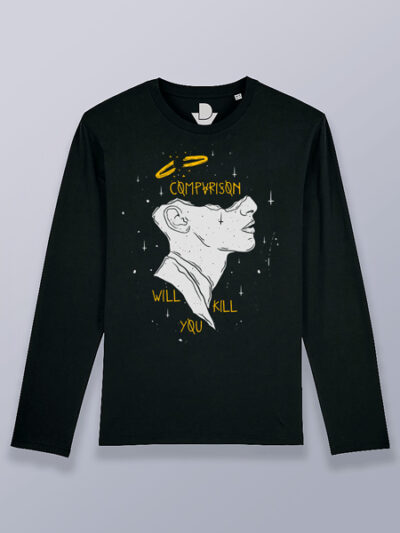 Camiseta hombre manga larga compararte te mata