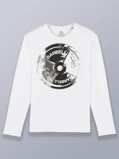 Camiseta hombre manga larga disco de 45 libras