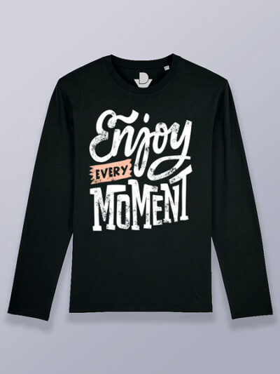 Camiseta hombre manga larga disfruta cada momento