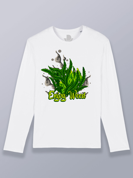 Camiseta hombre manga larga disfruta la hierba