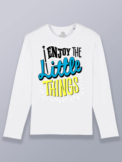 Camiseta hombre manga larga disfruta las pequeñas cosas