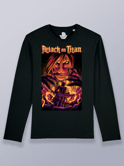 Camiseta hombre manga larga diseño Attack on titan