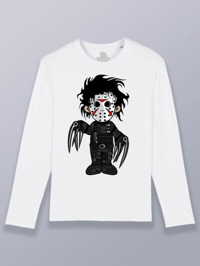 Camiseta hombre manga larga Eduardo Manostijeras cabezón