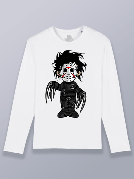 Camiseta hombre manga larga Eduardo Manostijeras cabezón