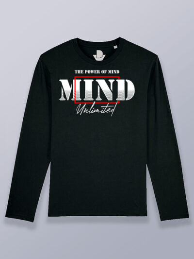 Camiseta hombre manga larga el poder de la mente (color blanco)