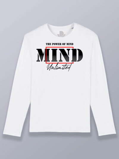 Camiseta hombre manga larga el poder de la mente (color negro)