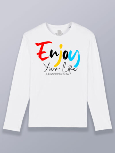 Camiseta hombre manga larga enjoy (color negro)