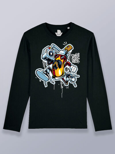 Camiseta hombre manga larga espray hip hopero